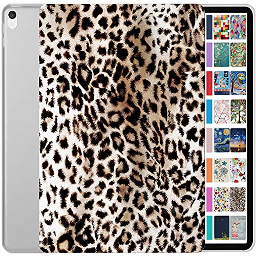 Image of DuraSafe Cases for iPad Air 3rd Gen 10.5 Inch 2017 /2019 [ PRO 10.5 Air 3 ] A1701 A1709 A1852 A2152 A2123 A2153 A2154 Printed Slim Hard Shell Protective Stand Cover - Leopard