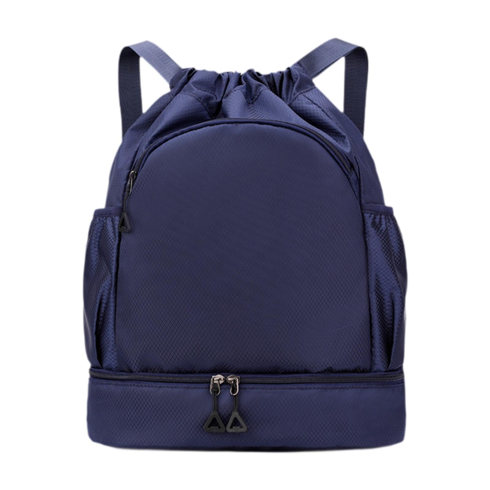 Sports Drawstring Backpack Rucksack Party Travel Organizer Women Men Gym Bag Dark Blue-image-37