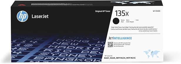 HP 135X W1350X Black High Capacity Original Toner Cartridge 2,400 Pages for HP LaserJet M209dwe, MFP M234sdwe, MFP M234sdne, MFP M234sdn, MFP M234dwe, MFP M234dw, MFP M234sdw Printers
