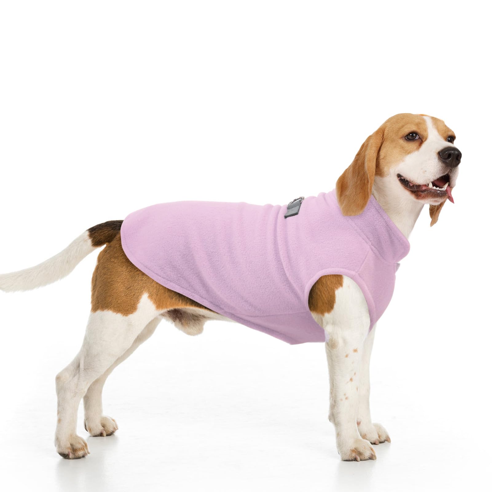 BEAUTYZOO Small Dog Sweater Fleece Vest Winter Jacket, D-Ring Leash Attachment for XS S Puppy Medium Sized Breeds Dogs, Cold Weather Dog Clothes Windproof Keep Warm, Pink XL โ image 1