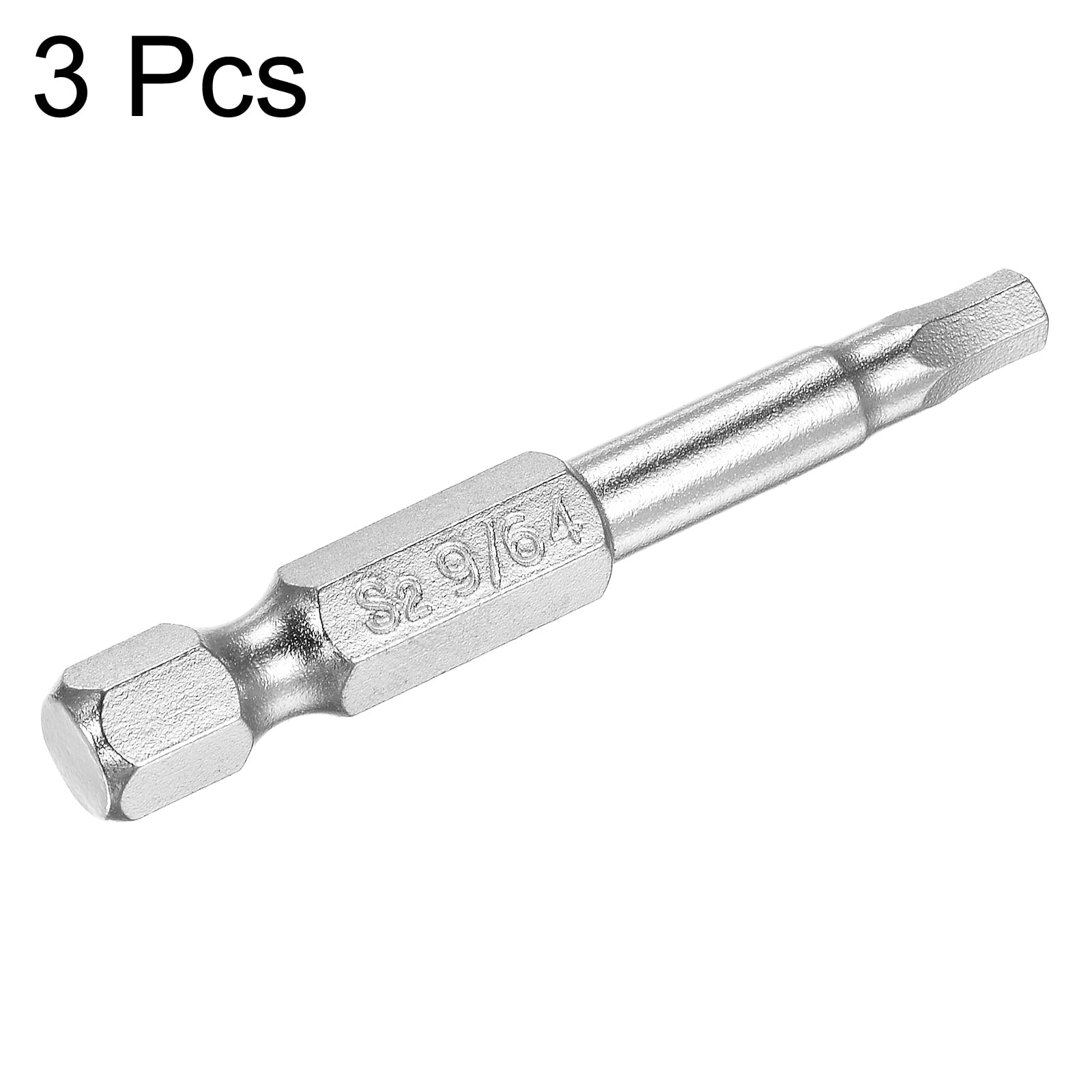 Sourcing Map Magnet-Bits 9/64 Zoll – Sechskant-Schraubendreheraufsätze | 1/4 Zoll Schaft, S2 Stahl | 3 Stück