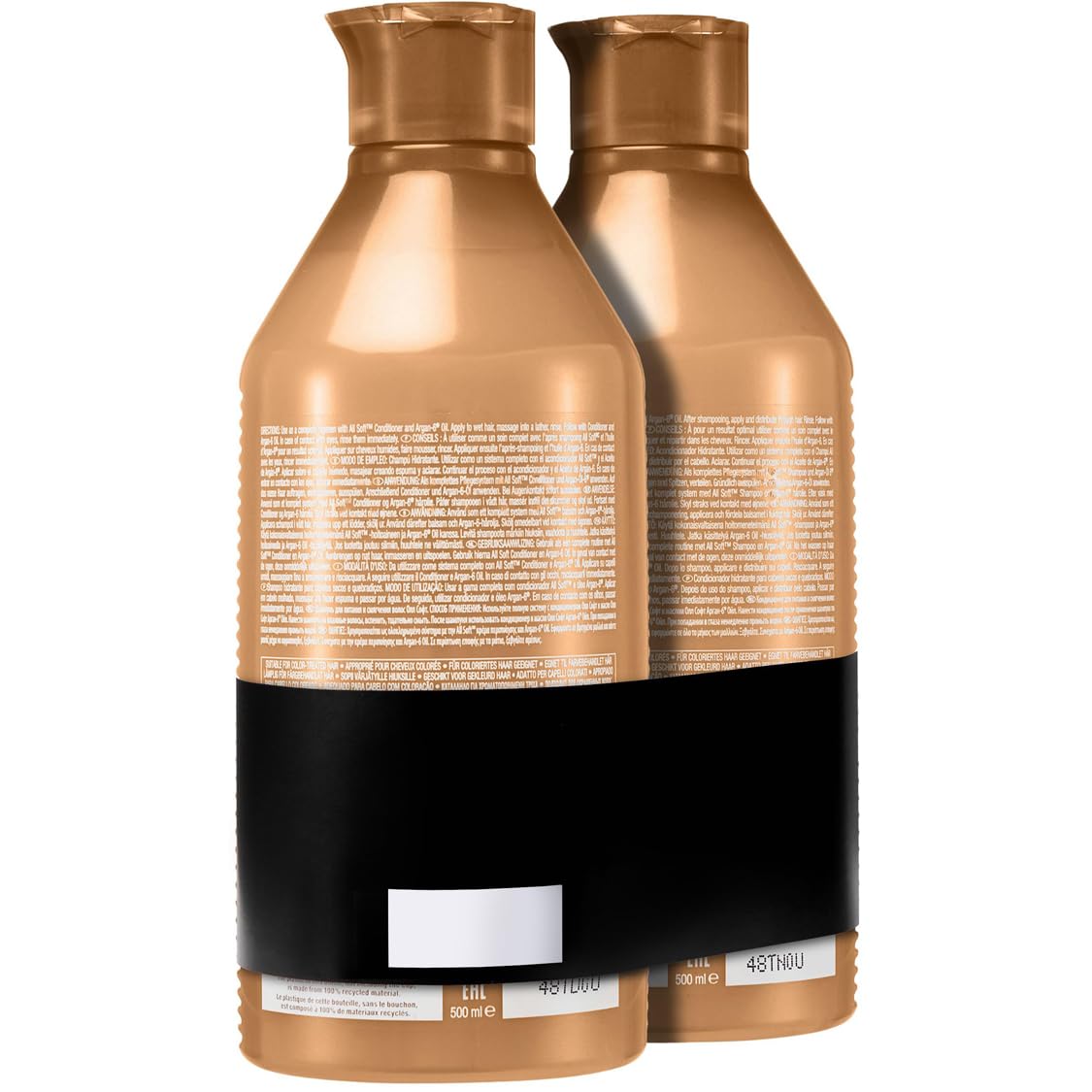 Redken XL Pflegeset für trockenes und brüchiges Haar, Belebt und hydratisiert, Mit Omega-6 und Argan-Öl, All Soft Shampoo 500 ml & Conditioner 500 ml