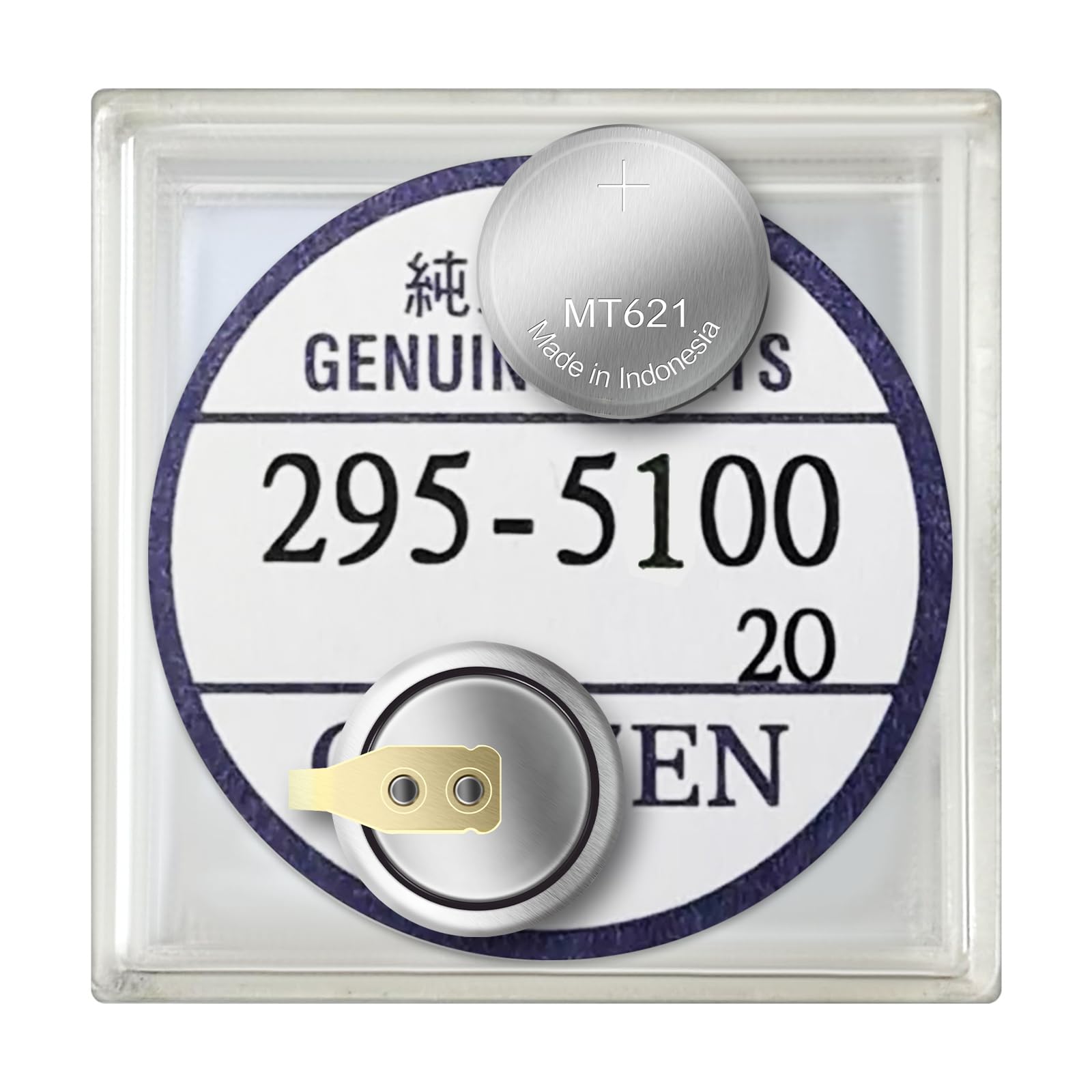 Qoutmcuy 295-5100 Battery,(2026 New) Rechargeable Battery for Citizen Eco Drive Watch Capacitor 295-5100 MT621 BP10, E000, E001, E010, E011