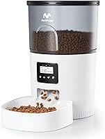 IMIPAW 3L Automatic Cat Feeder: Timed Dry Food Dispenser w/ Desiccant Bags, Dual Power, 6 Meals/20 Portions Daily for Cats & Small Dogs