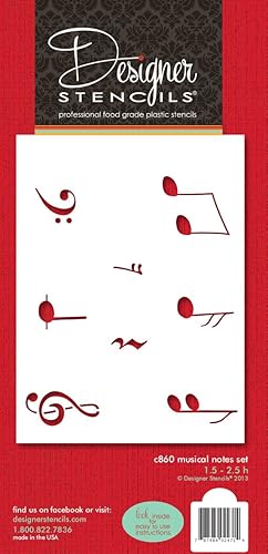 Juego de notas musicales de Designer Stencils