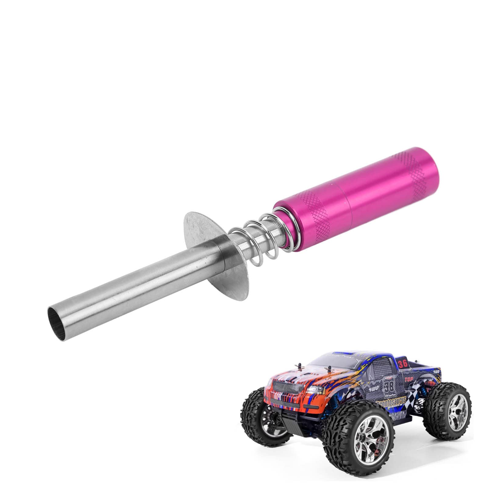 lvifloae Glow Plug Igniter RC Engine Starter N3 Plug Methanol Engine for HSP 80103 Remote Control Oil Powered Car Aircraft (Rose Red)