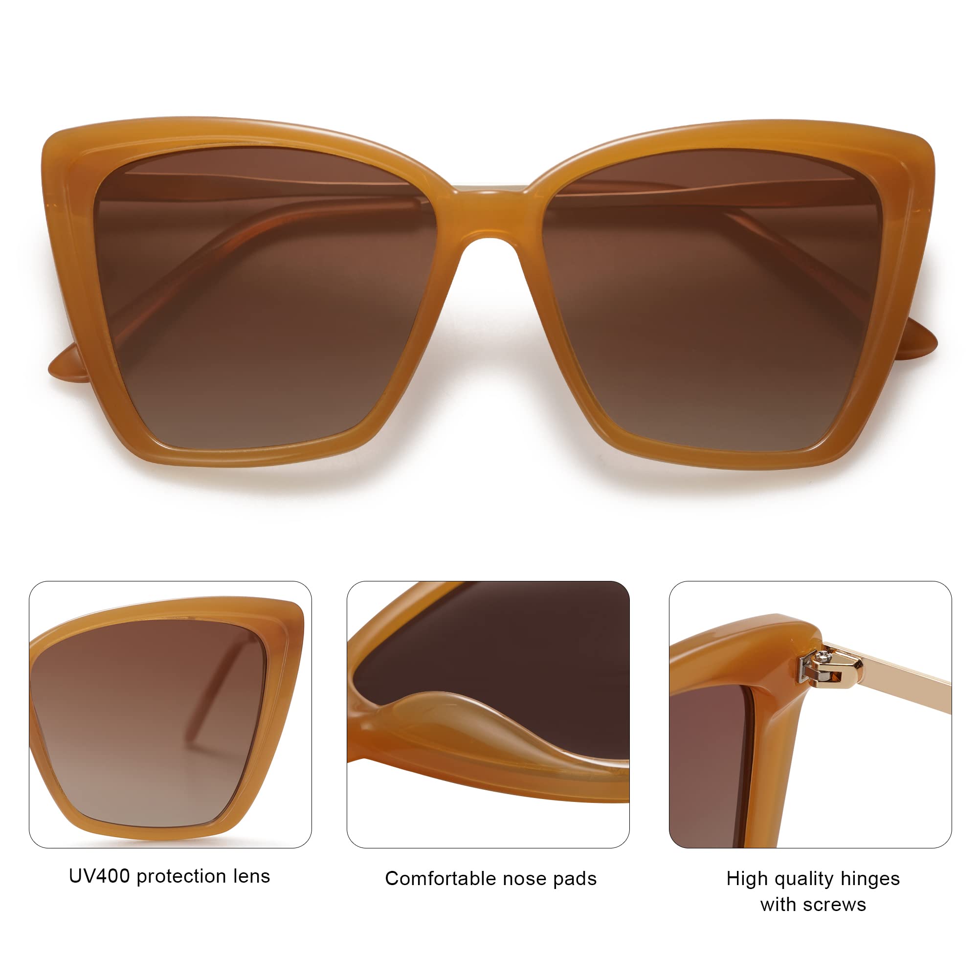 Snapklik.com : Trendy Polarized Sunglasses For Women Retro 
