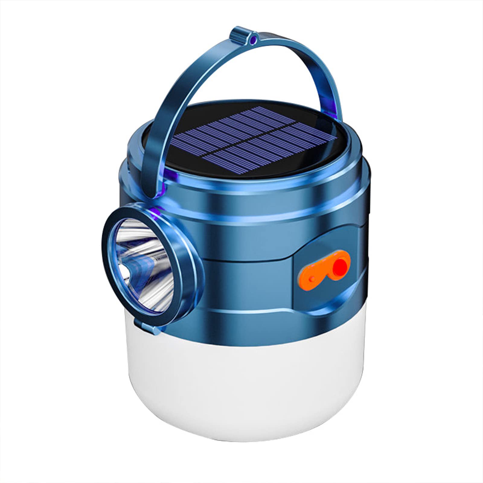 Luce di Emergenza Solare a LED per Esterni con Ricarica USB Torcia a Doppia Sorgente Luminosa Lampadina Bianca Illuminazione da Campeggio Impermeabile può Essere Appesa