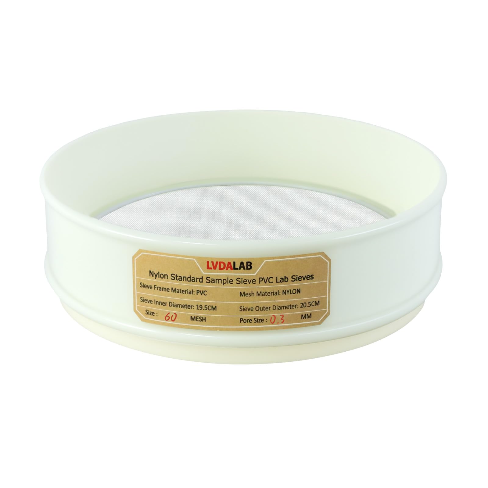 PVC Lab Sieve - 50 Mesh Nylon Screen -10 PVC Lab Sieve - 50 Mesh Nylon Screen -10