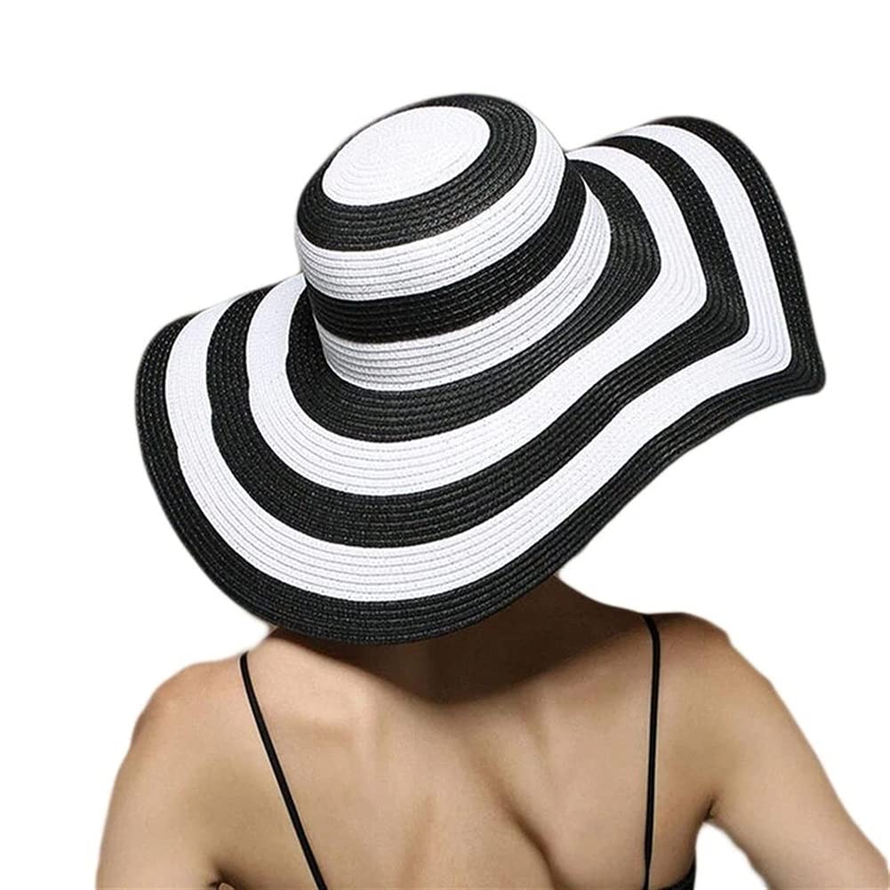 Sombreros de Mujer de Verano Ventilación Plegable Sombreros para el Sol Sombrero de Playa Cuerda de Viento Tamaño de Ajuste Fijo Sombrero Protector Solar (Color : C, Size : Mcode) (C Mcode)