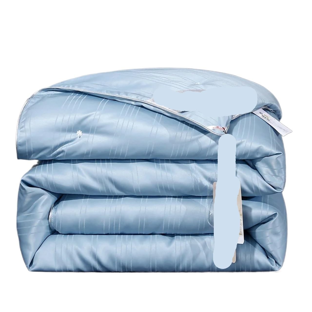 GYTTDERFL Summer Quilt Mulberry Silk Quilt is natural silk filling in all seasons. It is portable, breathable and luxurious(Blue,180x220cm(2kg))