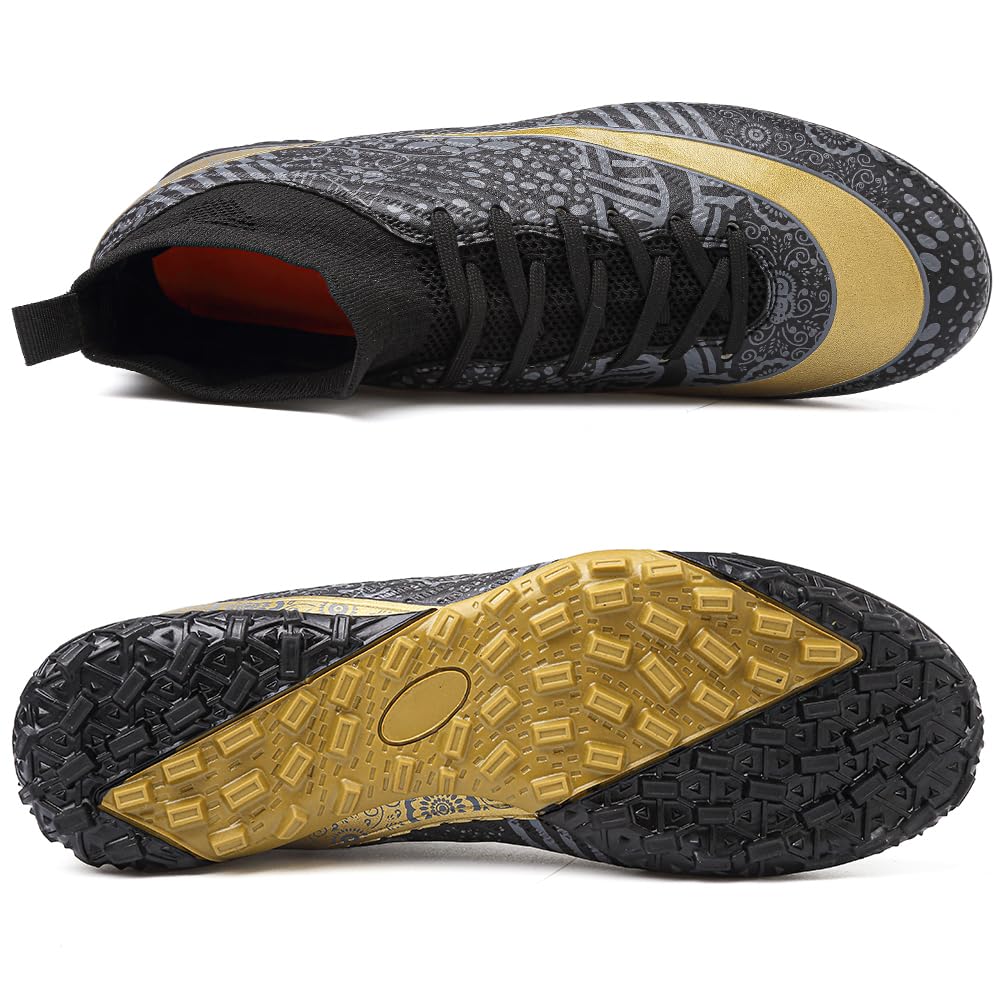 VTASQ Scarpe da Calcio Uomo All'aperto Sportivo Erba Tacchetti Teenager Adulto Training Alte Scarpe da Calcetto Spike Professionale Scarpe da Allenamento Unisex