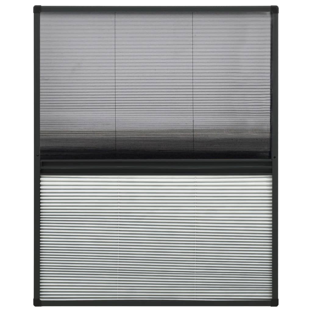 vidaXL Plissee Fliegengitter für Fenster Aluminium 80 x 100 cm und Vorzelt