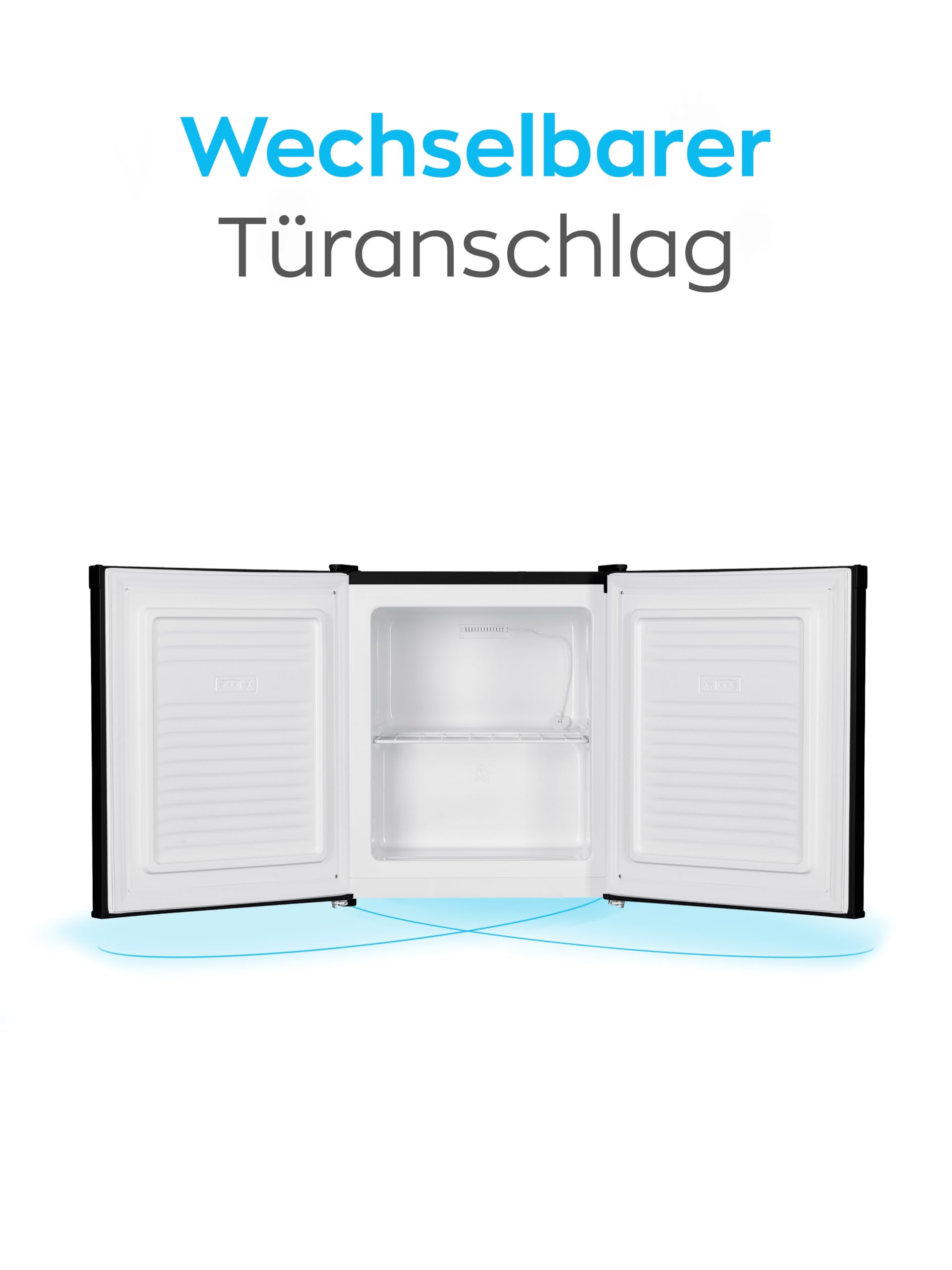 Heinrich´s Mini congelatore da 33 l, -18 °C, piccolo, silenzioso, 40 dB, con cerniera della porta intercambiabile, perfetto per ufficio, campeggio, attività all'aperto