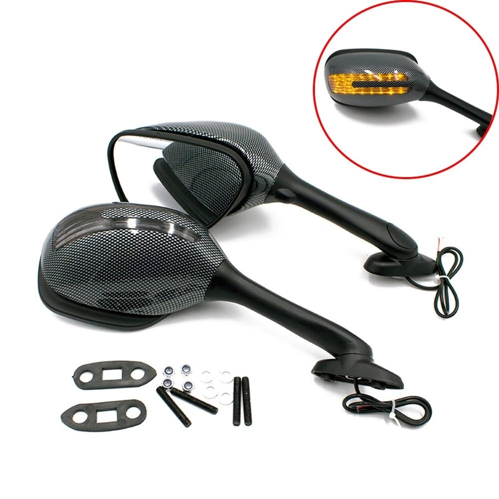 Espejos Retrovisores Moto Homologados Espejos Retrovisores Laterales Para Suzuki GSXR 600 750 2006-2015 GSXR 1000 2005-2015 K5 K6 K7 K8 K9 2010 2011(Black)