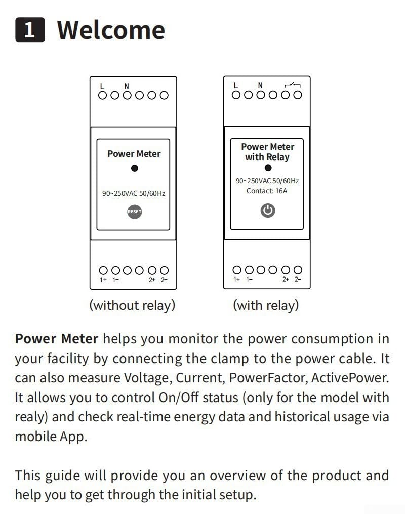 Zilimontt Misuratore solare del sistema fotovoltaico consumo di energia Misuratore di monitoraggio bidirezionale Monitoraggio del telefono cellulare Power Monitor (80A)
