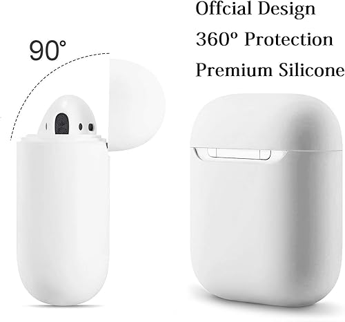 Miniatura 2 de Funda para Airpods sin llavero, funda para AirPods, funda protectora completa de silicona para AirPods, compatible con Airpods 1 y 2, LED frontal
