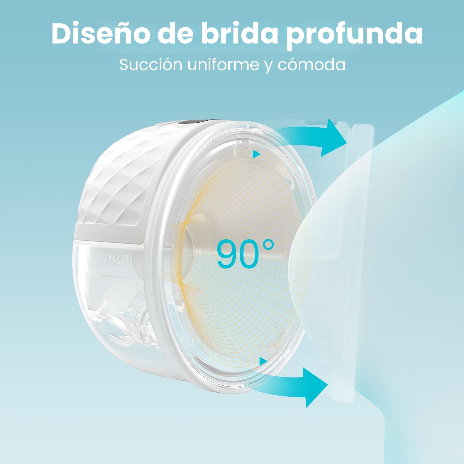 Paruu P10 Sacaleches Electricos Manos Libres, 4 Modos y 9 Niveles de Succión con 19/21/24/28 mm y 338 mmHg de Potencia, Extractor de Leche Portátil, Pantalla Inteligente (2, Blanco)