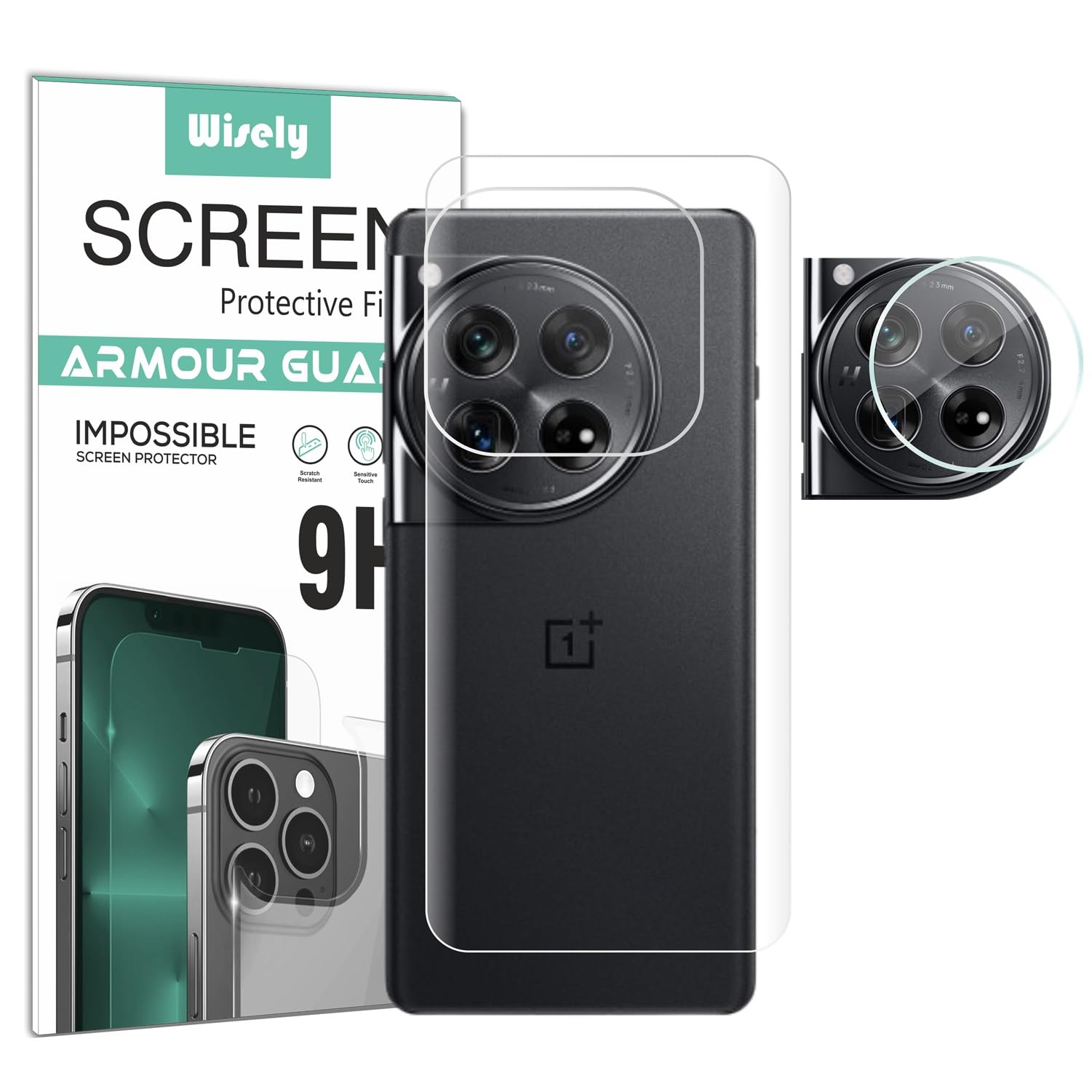 Wisely 2in1 Camera Lens Nano Glass + Anti Scratch TPU Back Guard Screen Protector for OnePlus 12 5G - |Back + Camera Guard| (B0CVN4131F) Amazon Price History, Amazon Price Tracker