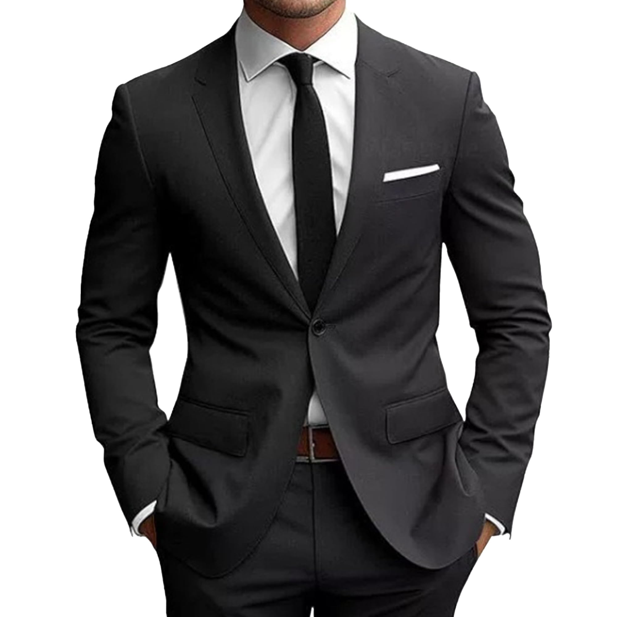 Completo da uomo in 2 pezzi, vestibilità aderente, classico con un bottone, abito da sposa per testimoni dello sposo, set formale