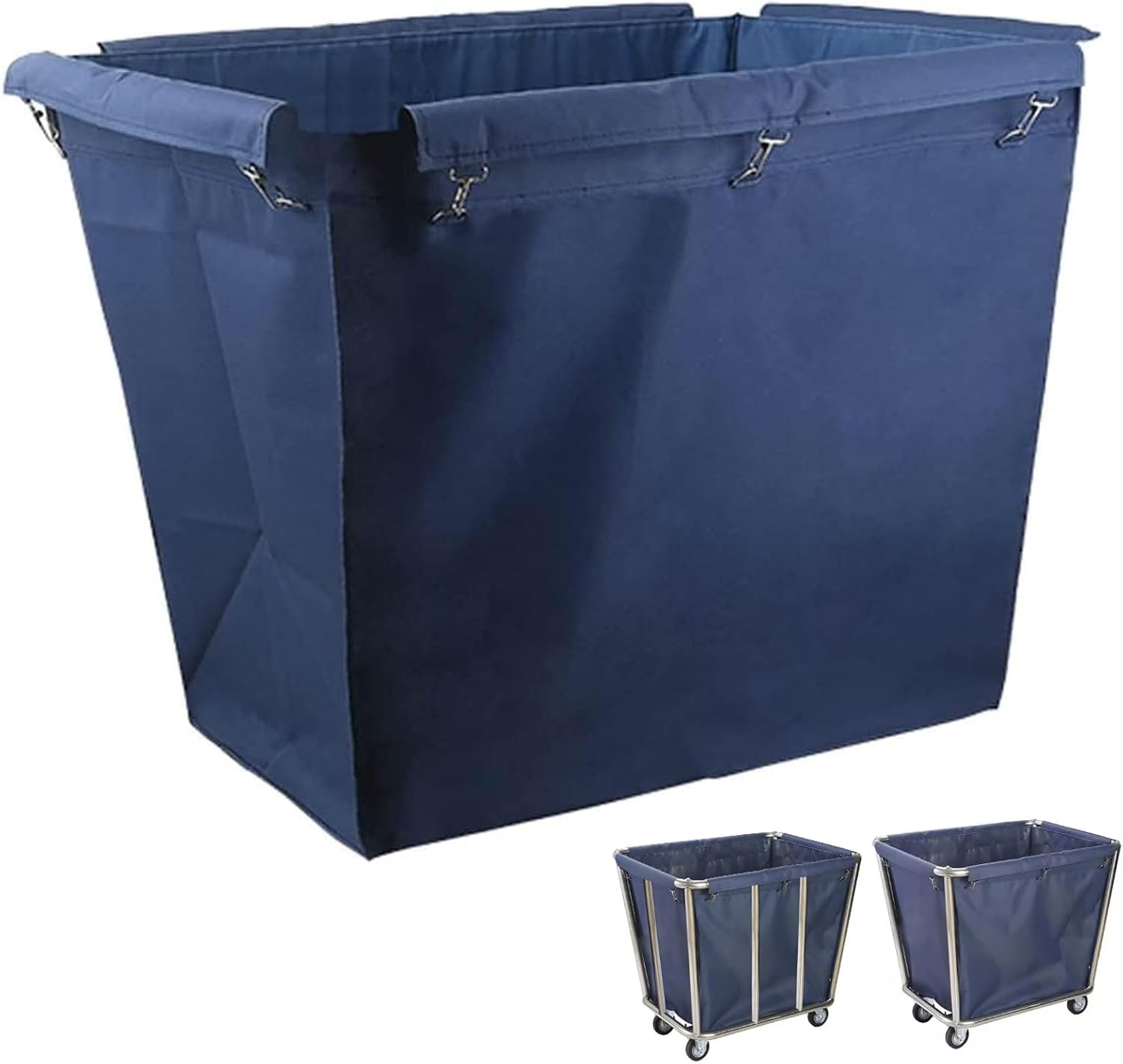 Replacement Laundry Cart Liner Bag, Large Thickened Waterproof Oxford Cloth Bags, Basket Replacement Bags for Laundry Cart, for Heavy Duty Laundry Cart(Blue-One Size)