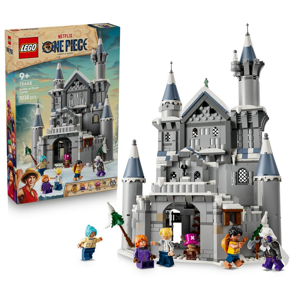 LEGO ONE PIECE Bitwa pod zamkiem Drum 75645 | Scenka ONE PIECE, zestaw akcji, prezent dla fana anime 9+, 1038 elementów