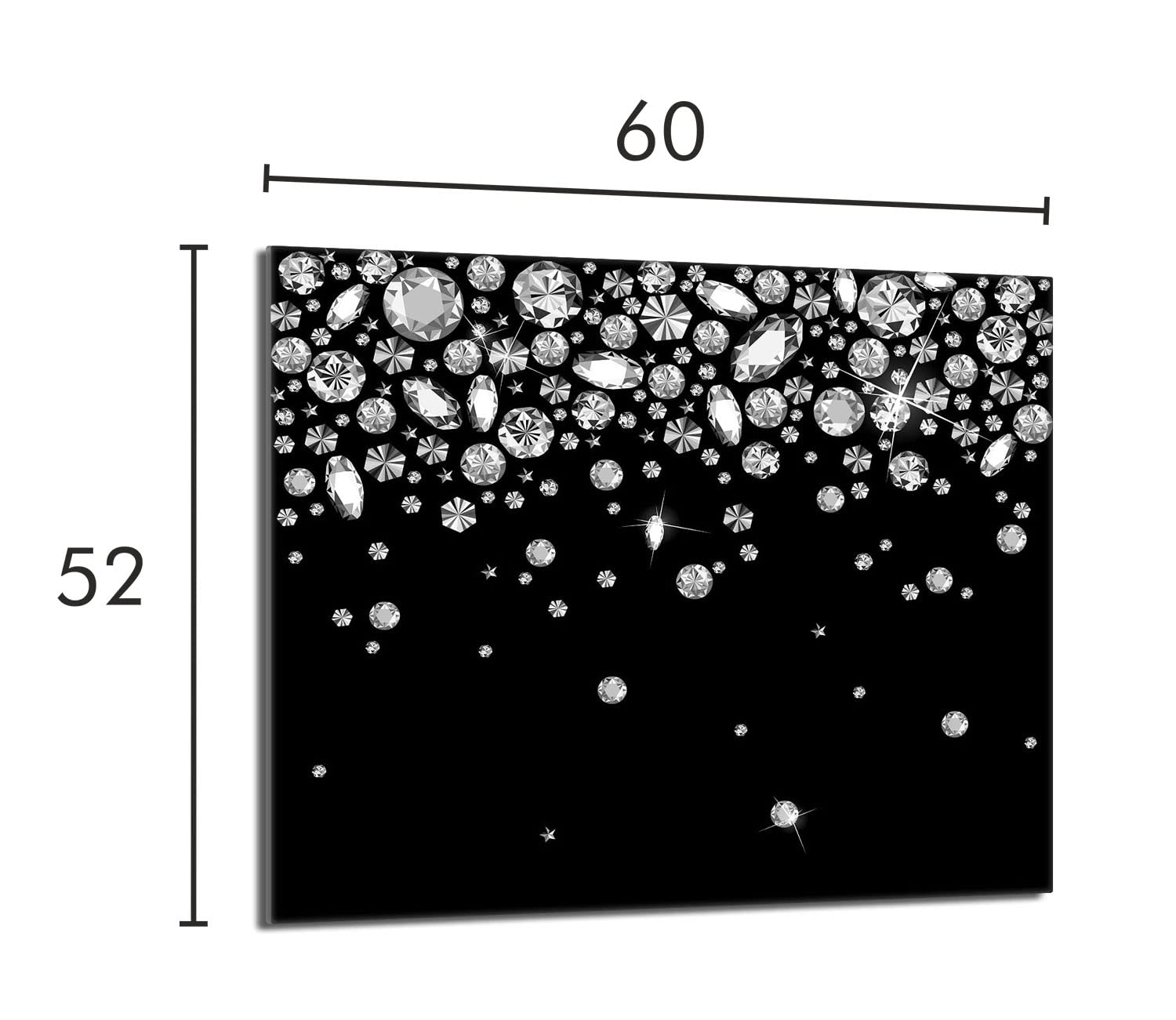 QTA Plaque De Protection En Verre Pour Cuisinière électrique à Induction - 60 X 52 Cm - Protection Anti-éclaboussures - Planche à Découper - Motif Chat Et Chien