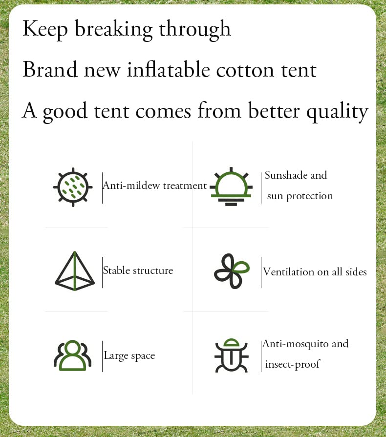 Carpa Inflable para Camping con Ventilación y Protección miniatura 4