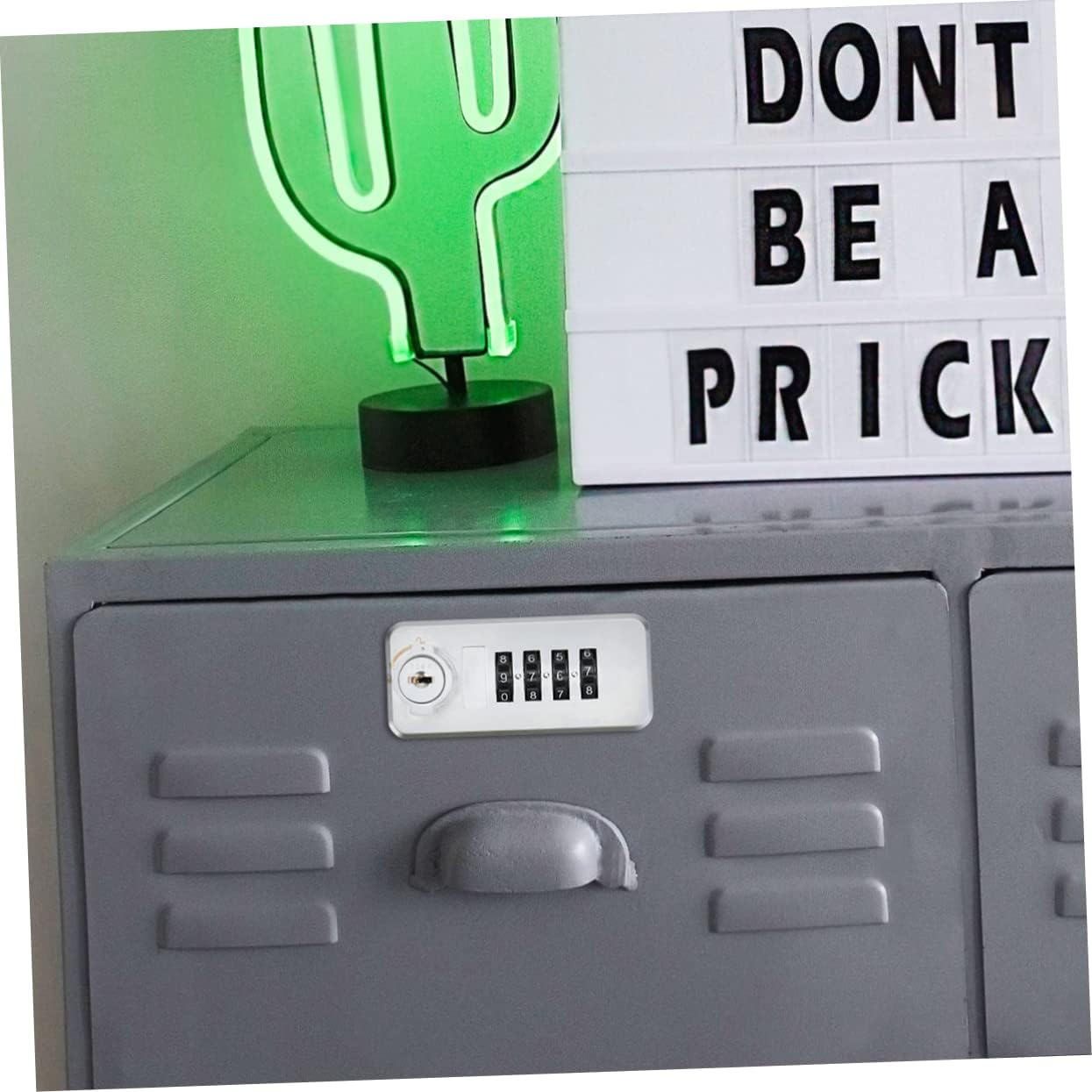 Desk Drawer Lock Dial Digital Padlock Cylinder Lock for Storage Unit Easy to Open Key