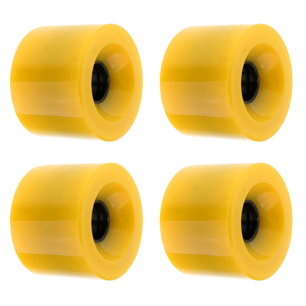 SaniMomo 4pcs Replacement 70 X 51mm Skateboard Mini Cruiser PU Wheel Longboard Parts