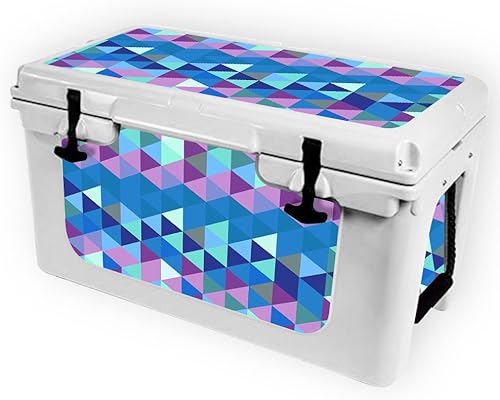 MightySkins (enfriador no incluido) Skin compatible con RTIC 45 Cooler (modelo 2017) Caleidoscopio púrpura Funda protectora de vinilo duradera y