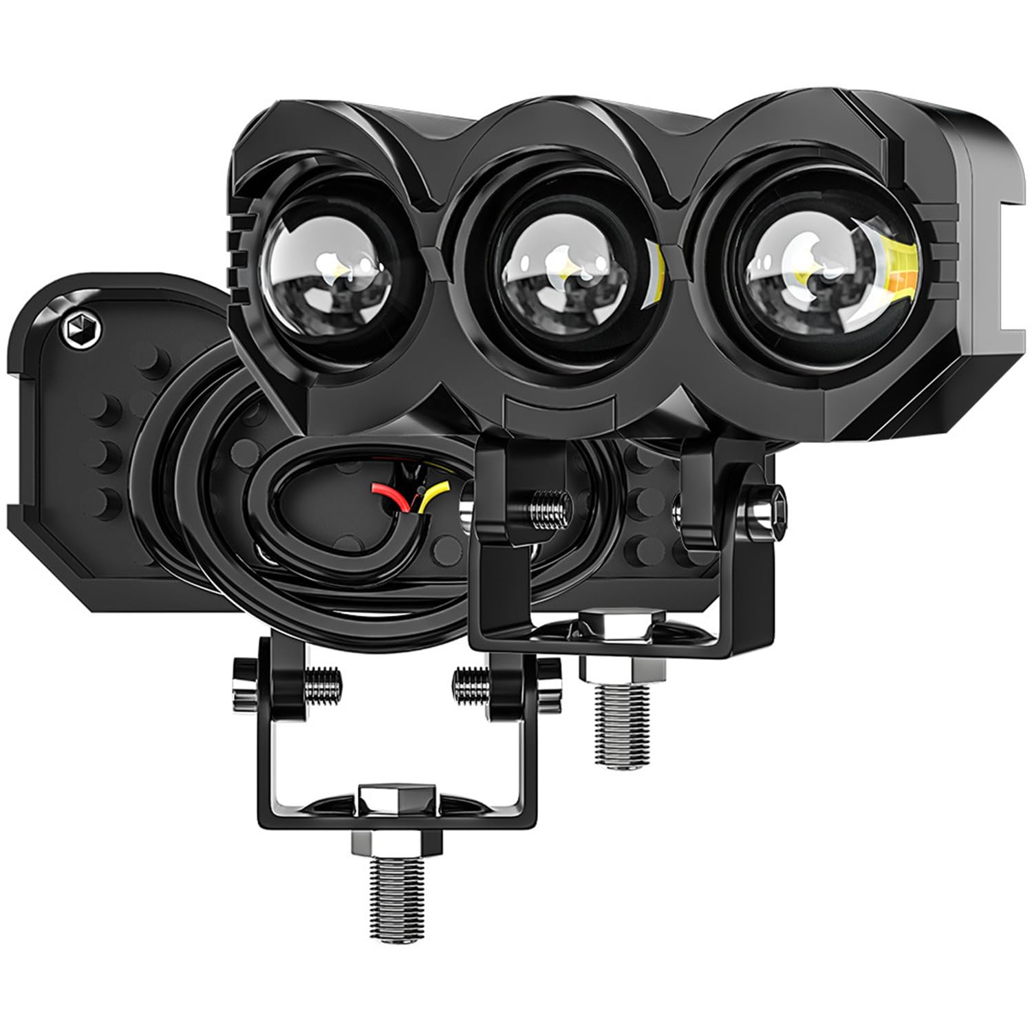 JZ LED Pod Light Amber/Yellow White Dual Color Owl Spot Light LED Fog Lights Backup Lights Work Light Ditch Lights for Motorcycle ATV SUV Jeep Electric Mountain Bike Truck Car Boat - 2 Packs