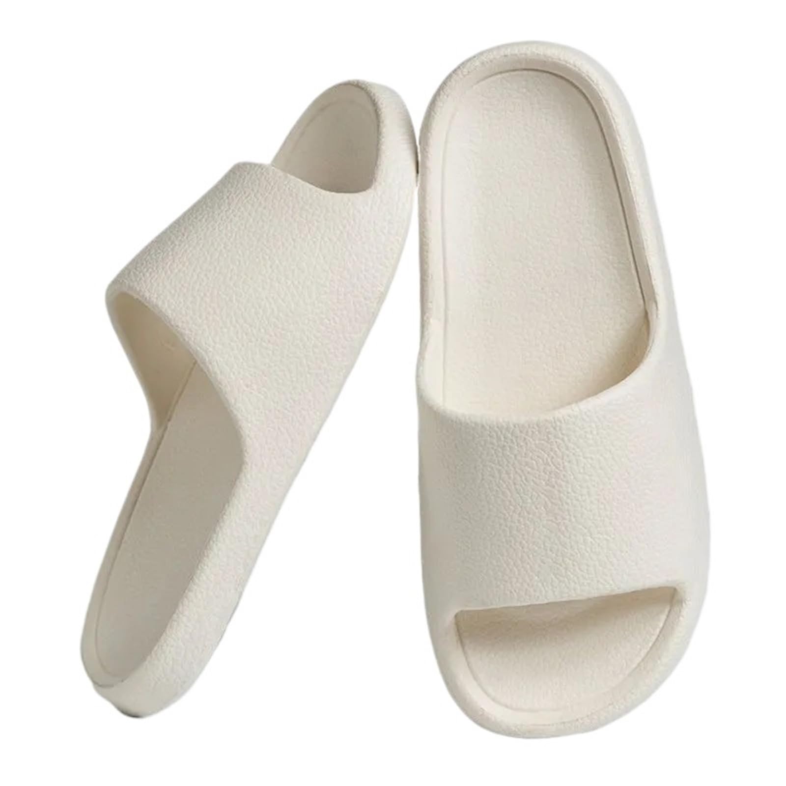 ERHTGUO Women Soft Sole Thick Platform Sandals Summer EVA Non Slip Flip Flops Comfortable Casual Footwear(A-White,38-39)