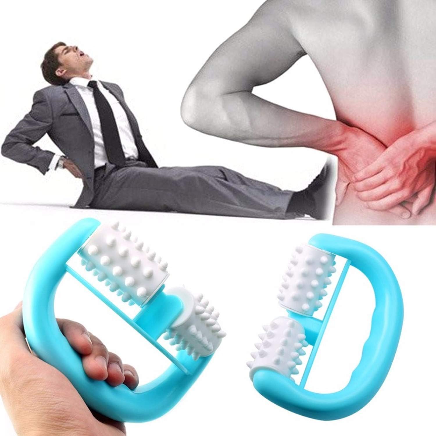 H&D PIPALIYA Handheld Massage Roller, Full Body Anti Cellulite 2 Wheels Manual Muscle Massager Fit for Foot Hand Body Neck Head Leg Pain Relief (Multicolor Pack of 1) H&D PIPALIYA Handheld Massage Roller, Full Body Anti Cellulite 2 Wheels Manual Muscle Massager Fit for Foot Hand Body Neck Head Leg Pain Relief (Multicolor Pack of 1)