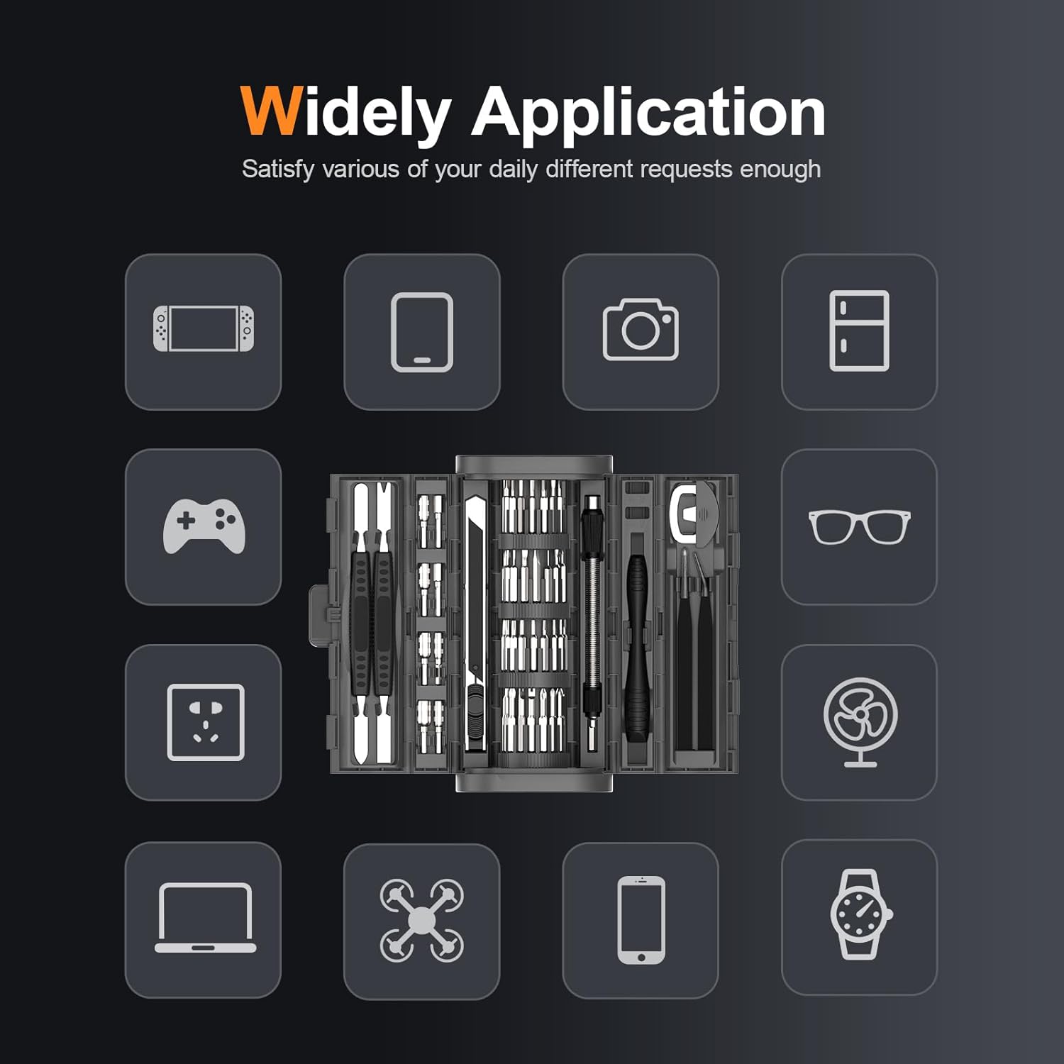 UF-TOOLS 83 in 1 Electronics Precision Screwdriver Set, Professional Magnetic Repair Tool Kit with 71 Bits for Computer, PC, Phone, Laptop,Drones, Watch, Xbox, PS5