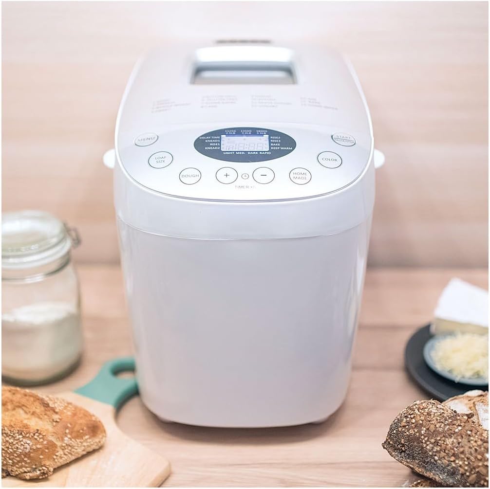 Livoo DOP205W - Macchina per il pane fatta in casa, doppio impastatore, 15 programmi senza ghiaccio, completo, trazione, brioche ecc. Grande capacità, partenza diversa, mantenimento al caldo Livoo DOP205W - Macchina per il pane fatta in casa, doppio impastatore, 15 programmi senza ghiaccio, completo, trazione, brioche ecc. Grande capacità, partenza diversa, mantenimento al caldo