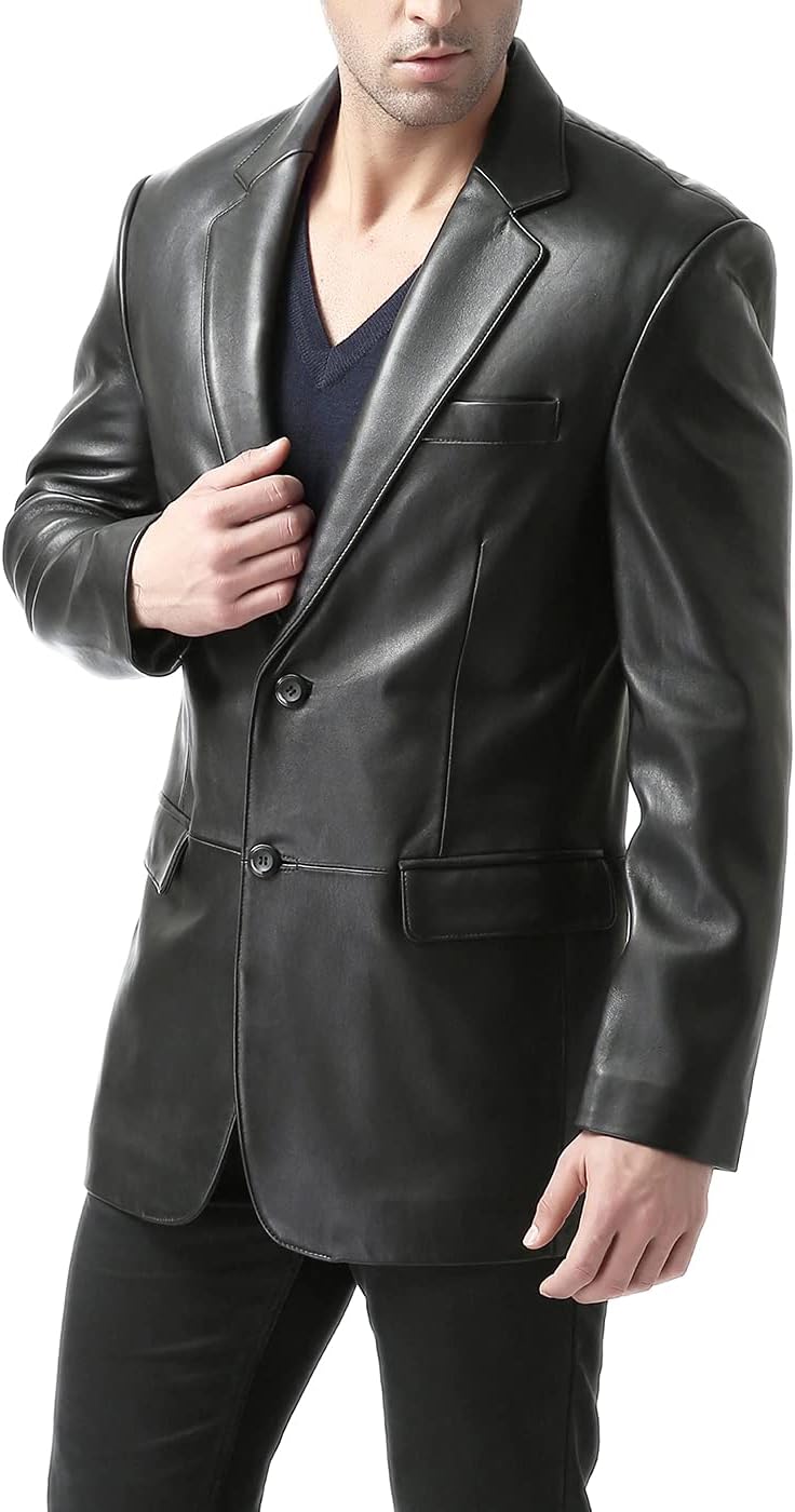 BGSD Men Richard Classic Leather Blazer Sport Coat Jacket (Also available in Big and Tall and Short) - Image 3