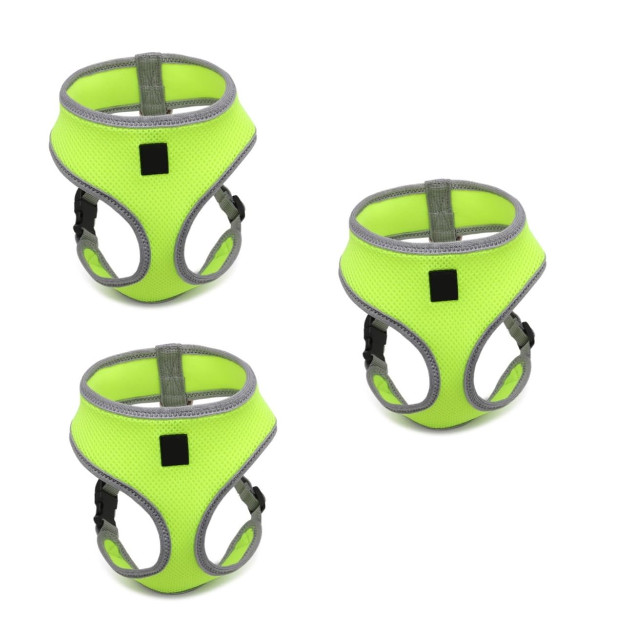 FRCOLOR 3stücke Hundegeschirr Für Katzenkontrolle Sicherheitsgeschirr Für Hunde Fluorescent Verstellbares Atmungsaktives Pet Puppy Vest Mit Komfortablem Polster Für Sicheres Laufen Und