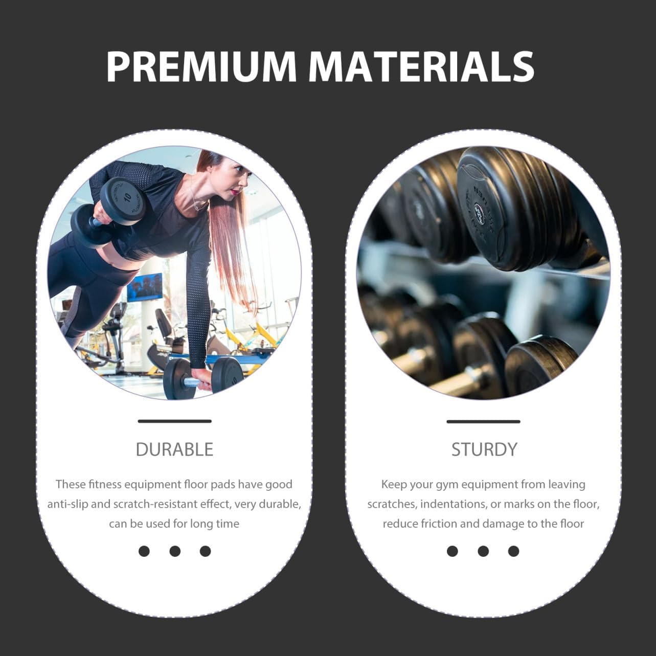 TEHAUX 4 Pack Hardwood Floor Furniture Protectors Fitness Equipment Chair Feet Pads Caster Cups