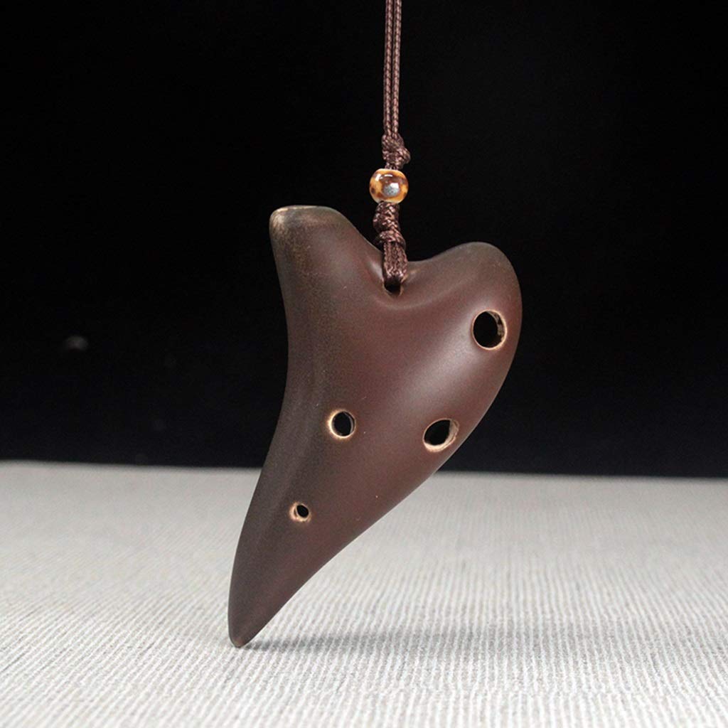 ocarina, Mini Ocarin in terracotta smaltata colorata con Do acuto a 6 fori, ornamenti artistici