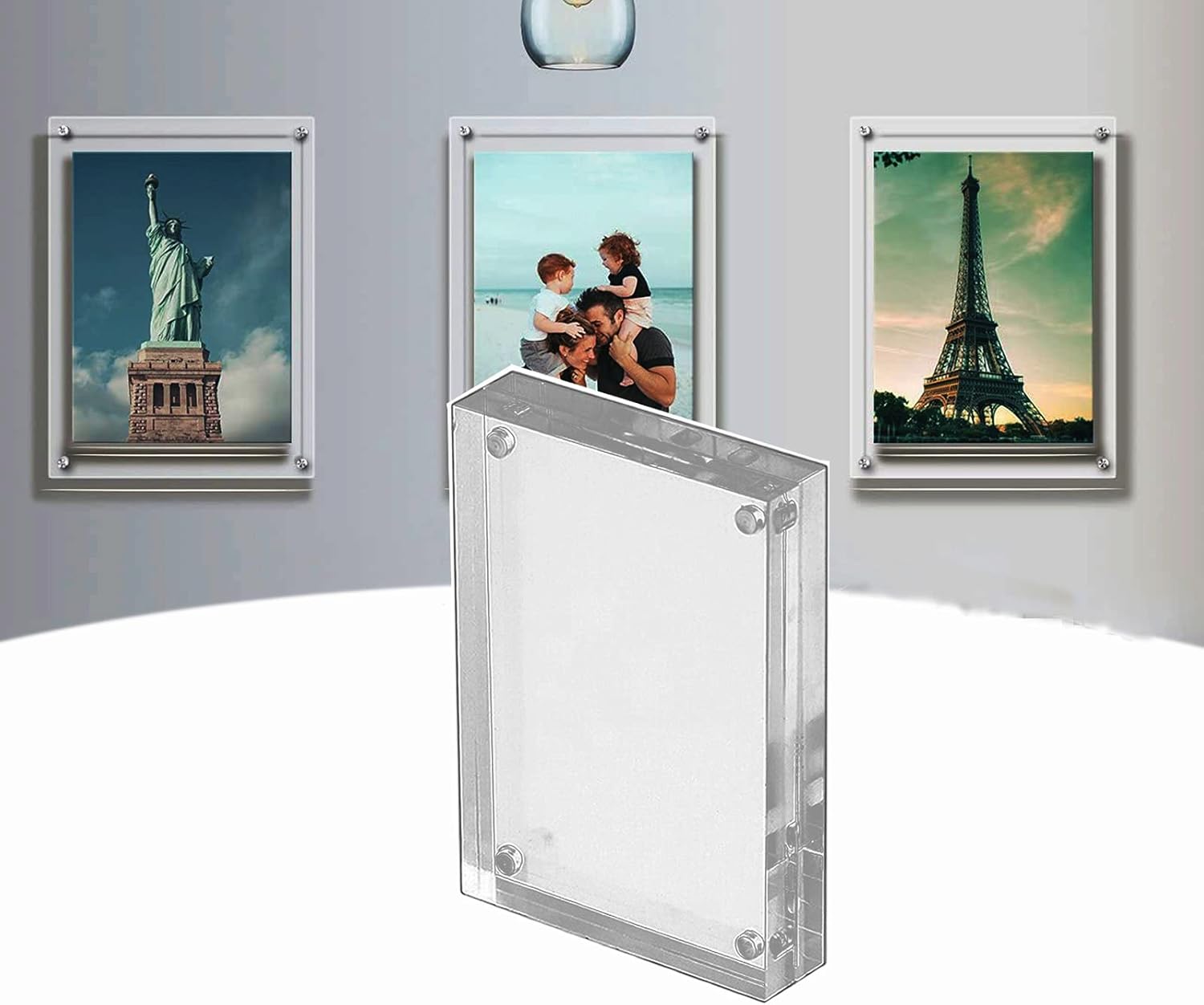 Acrylic Photo Frame,Transparent Photo Frame Clear View Both