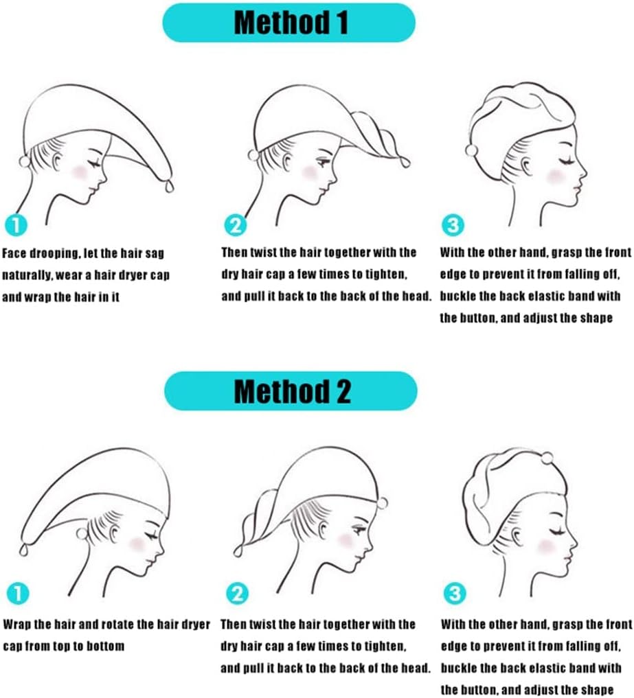 Ladies Coral Fleece Hair Drying Cap Absorbent Striped Towel Bathroom Towel Bath Towel Microfiber Home