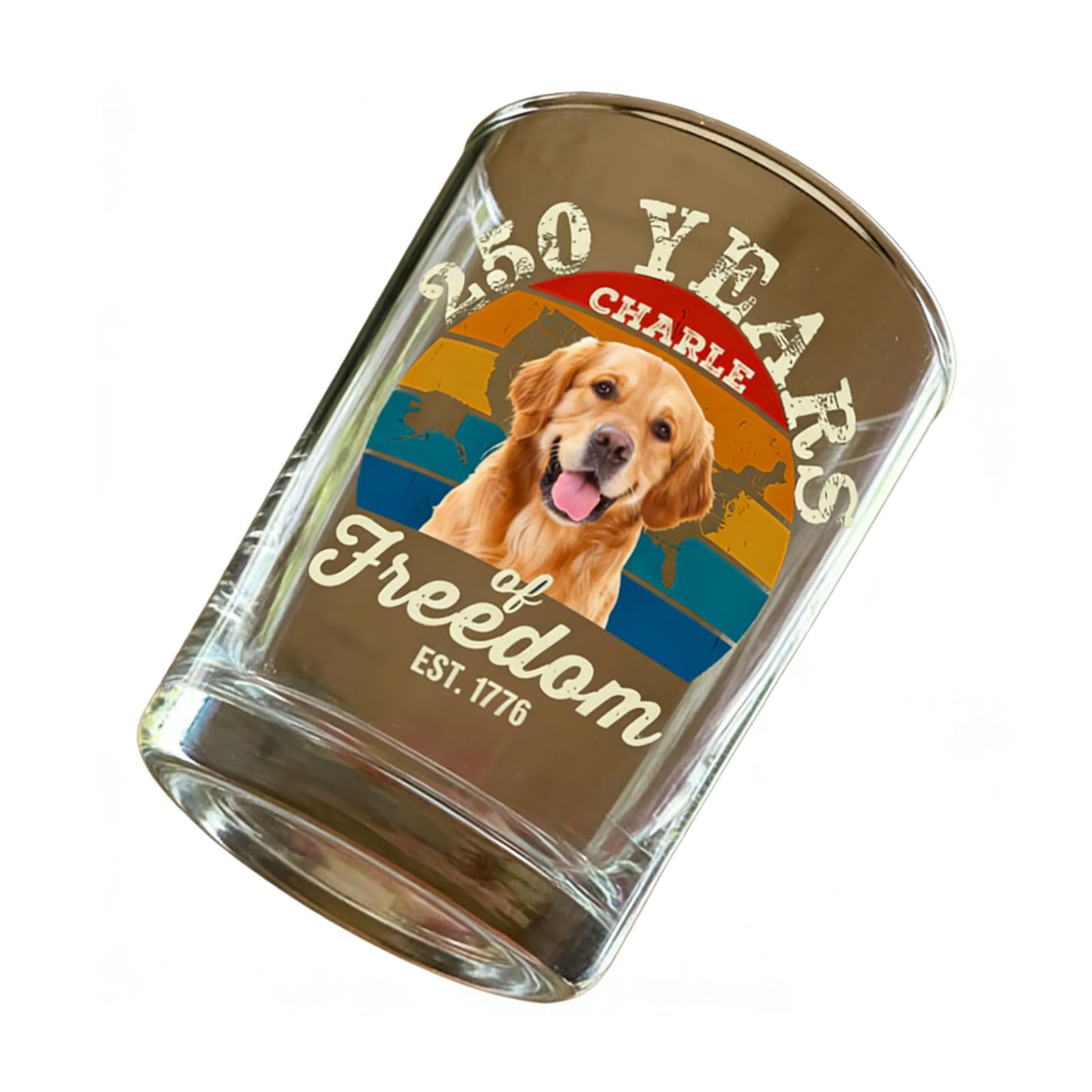 Hrtyvhin Large Capacity Whisky Soaking Bottle Celebrating US Semiquincentennial Wine Glass for Event Gathering Party Historical Liquor Bottle