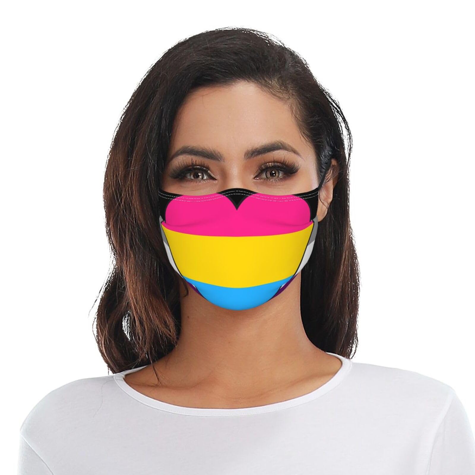 Asexual Panromantic Pride Flag Adult Dust Mask Adjustable Dust Face with 2 Filter96