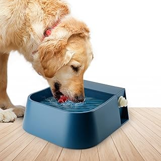 PETLESO Dog Automatic Waterer Bowl, Auto Stock Feeder Auto-Fill Water Bowl for Cat Dog Chicken Outdoor Drinking, 2L Blue
