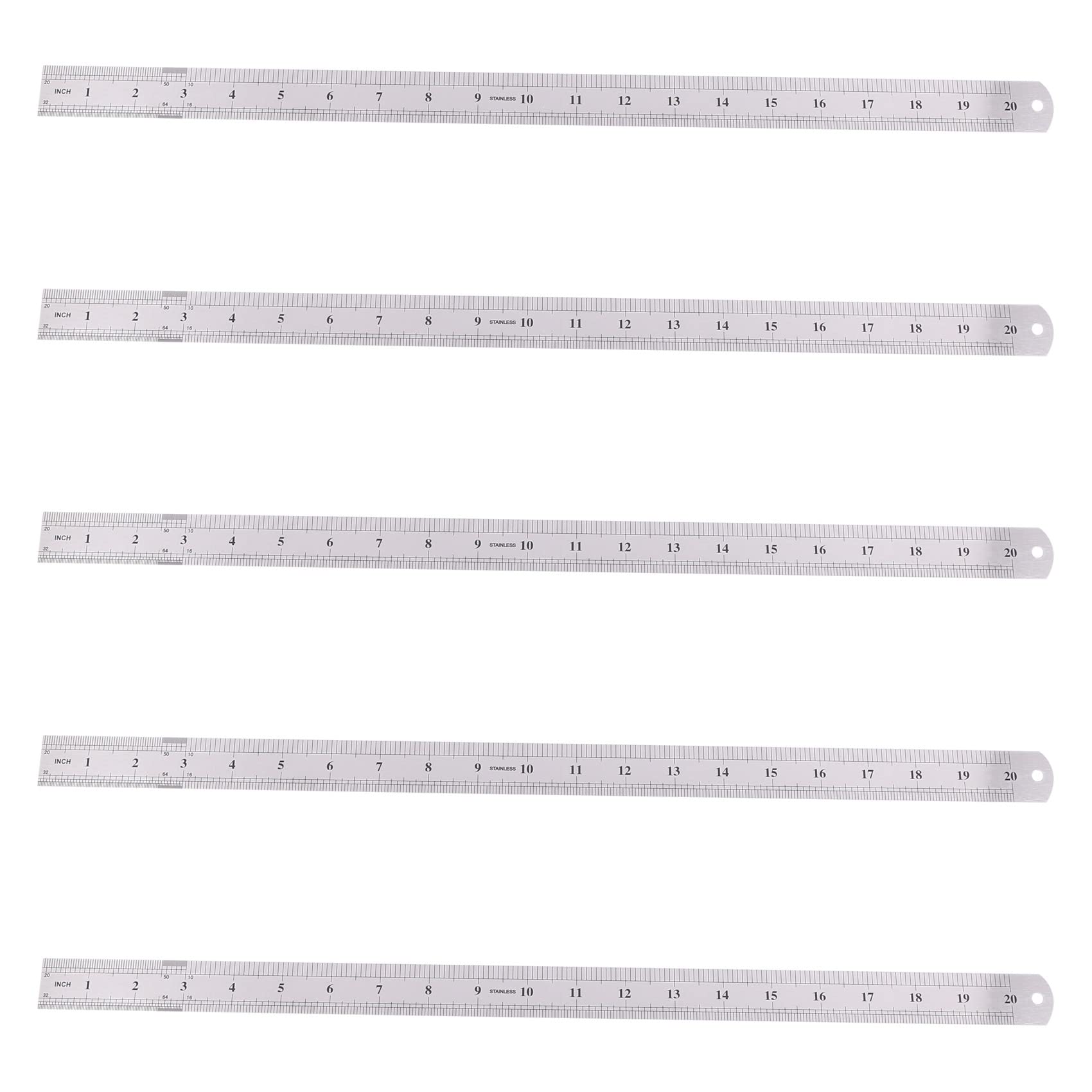 Jnchdghwa As Shown 5X Groove Right Stainless Steel Metric Ruler 50 Cm Stainless Metric Ruler