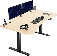 Vista 76 de VIVO DESK-KIT-1B7N-36 - Escritorio eléctrico de pie rústico de 71 x 36 pulgadas, ajuste de altura de memoria, serie 1B, marco negro con parte