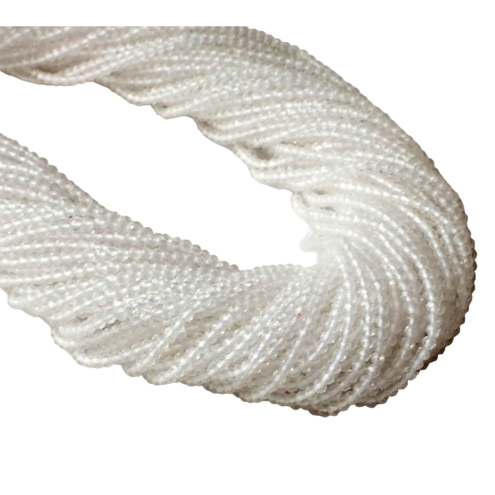 Gems For JewelsGems For Jewels Women's 2-2.5 mm Crystal Quartz Faceted Rondelle Beads, Natural Clear Crystal Quartz Rondelle Beads, 13 Inch Crystal Quartz for Jewelry (1ST to 5ST) 1 Strand