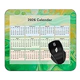 YENDOSTEEN 2026年カレンダー 美しいのマウスパッドー滑り止め加工処理 防水材質 疲労軽減, ペイントステイングリーン マウスパッド #128 Type-451