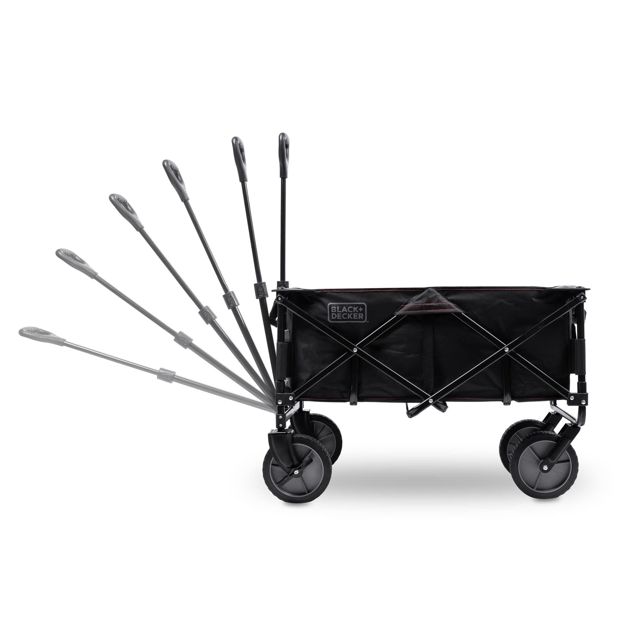 Black+Decker BDCWBK01-XJ Carrello pieghevole da giardino, Nero